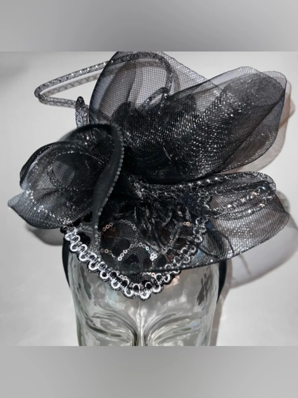 NEW Black Vampire Gothic Style Fascinator Headband/Hat